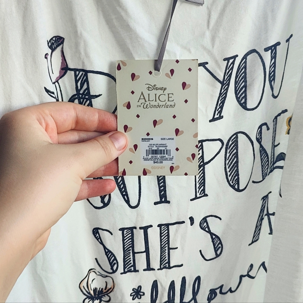 Brand New Disney Tank Top Alice in Wonderland